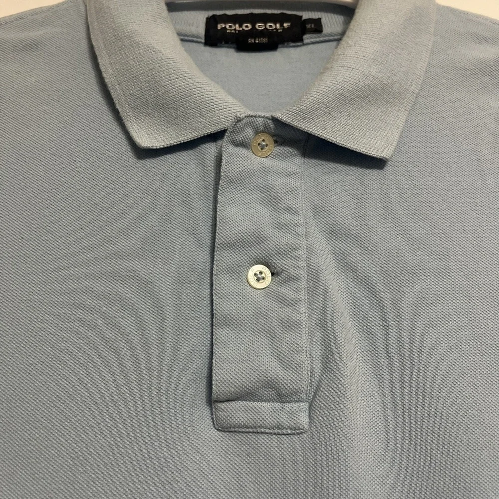 Polo Ralph Lauren Polo Shirt Mens XL Blue Short Sleeve Cotton Pink Pony Logo
